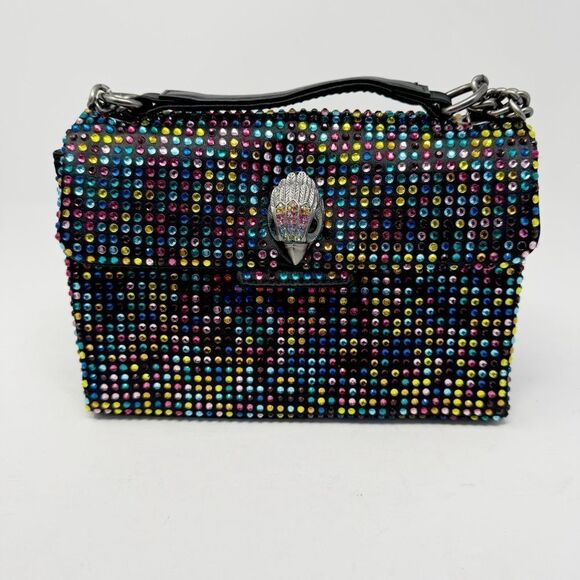 KURT GEIGER | The Kensington Rhinestoned Multicolor Two Way Bag Crystal Eagle - Picture 1 of 16